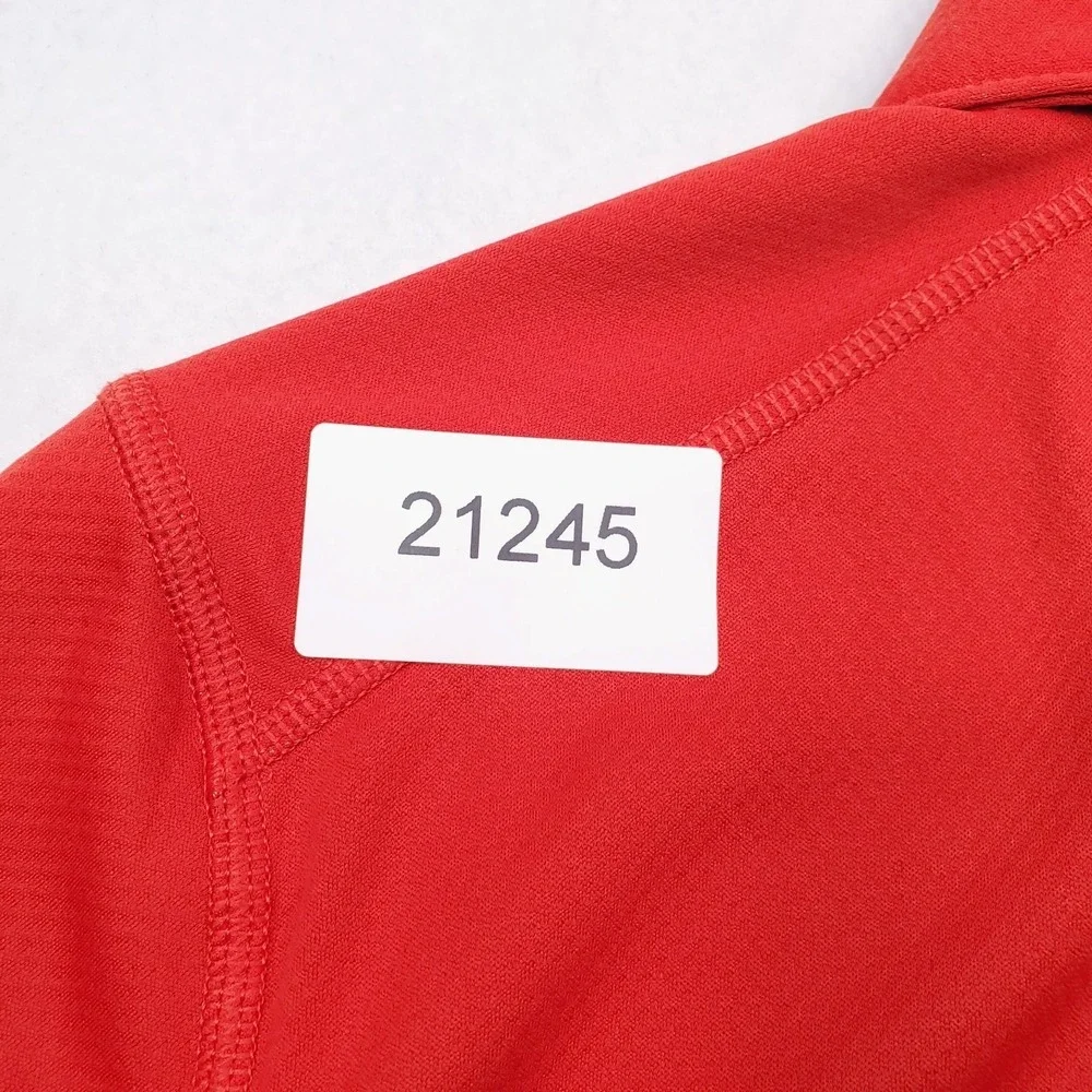 North Face Shirt Mens Small Red Horizon Polo Short Sleeve Outdoor Flashdry Golf